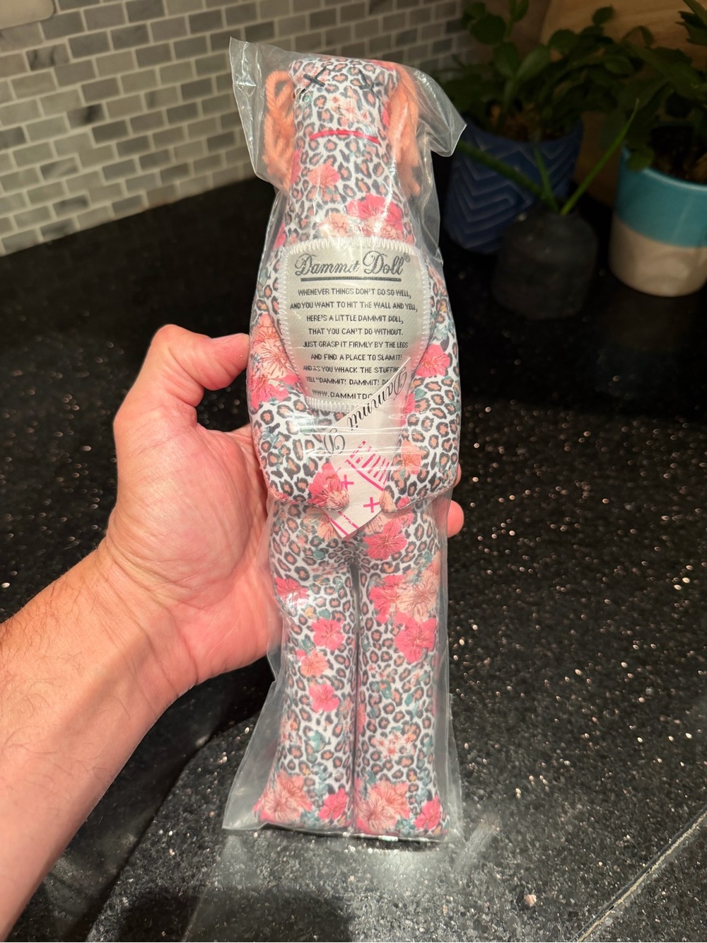 DAMMIT! DOLLS Stress Relief Squishy Classic Nature Pattern Doll Gag Gift 12" NWT